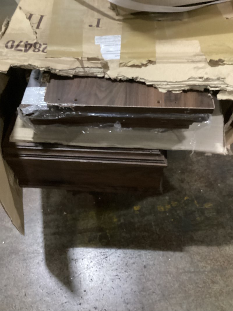 Condition photo showing As Is for similar to stock brand.. and design.. 70\" fireplace tv stand with 36”silent electric fireplace, farmhouse entertainment center for tvs up to 80\", 2 drawers tv console with glass door cabinet, walnut tvs cabinet for living room w70\"*d16\"*h32\" walnut