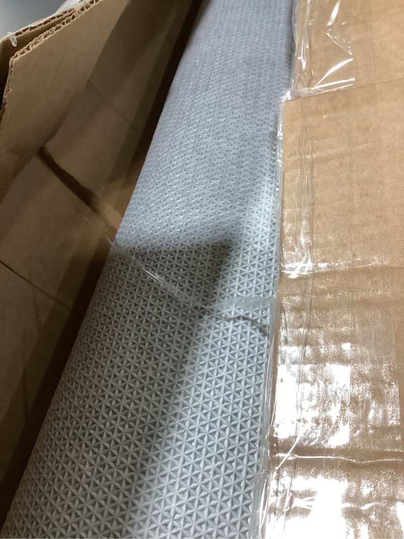 Condition photo showing New/Like New for Extra Long 3x10 ft Runner Rug for Hallway, Non-Slip Indoor Outdoor Carpet with TPR Backing, Durable Waterproof Mat for Kitchen, Patio, Balcony, Garage, Deck, Entryway, Stair, Grey Fine Stripes Gray Fine Stripes 3ft X 10ft