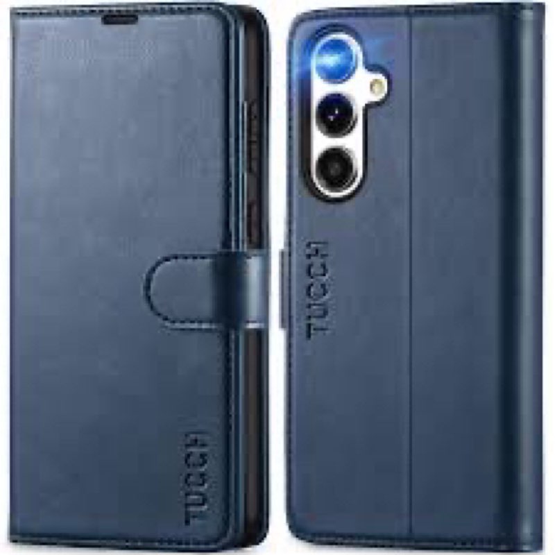 TUCCH Wallet Case for Galaxy S24 FE 5G with [TPU Shockproof Interior Case] [RFID Blocking] Folio Sta