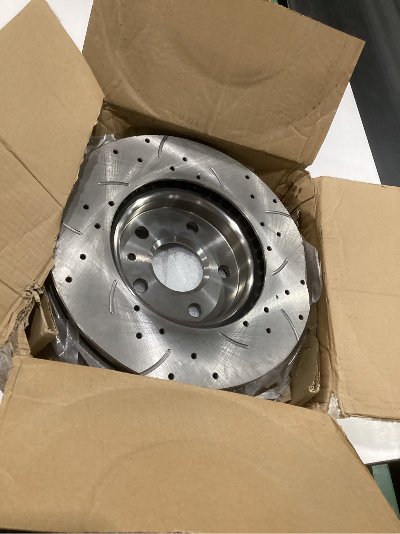 Condition photo showing As Is for detroit axle - brake for 05-tc drilled and slotted brake rotors ceramic brakes pads front and rear replacement 10pr1200676/kit, similar to stock photo, 2010-2020, vehicle unknown