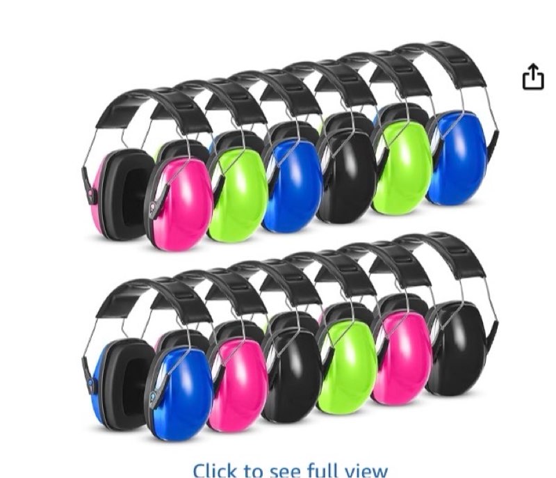 Mootycapa 14 Pcs Soundproof Earmuffs Hearing Protection Headphones Red Adjustable Padded Defender No