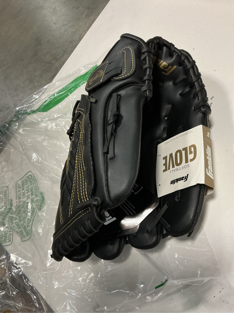 Condition photo showing New/Like New for franklin sports baseball + softball gloves - field master adult + youth baseball + softball gloves - right hand + left hand gloves - infield + outfield mitts - multiple sizes + colors