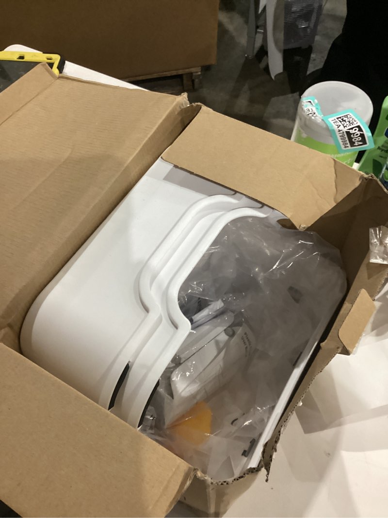 Condition photo showing As Is for Toddler Step Stool for Bathroom Sink, 2-Pack Kids Toilet Potty Step Stools, Heavy Duty Baby Child Stepping Stool with Handle for Toddlers Kitchen Counter Bedroom Nursery Room (White) Grey & White