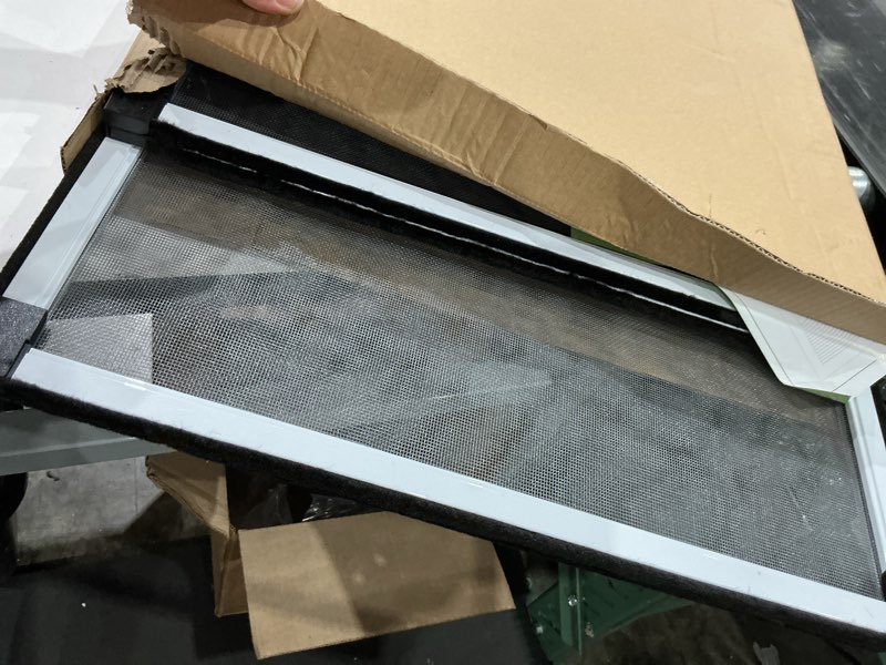Condition photo showing Good Condition for [measure first] flyzzz window screen, fixed 19.68" height, fits window opening width 28" to 52", adjustable sliding screen insert, large, 2-pack 19.68 inches high by 28-52 inches wide 2 packs