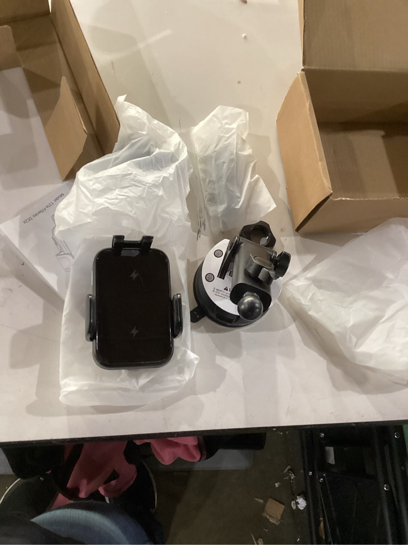 Condition photo showing New/Like New for Dual Coil 15W Car Phone Holder (Not Easy to Disconnect) Wireless Car Charger -Auto Clamping- Charging Phone Holders for Your Car Dash Vent Windshield, for Flip S24/S23/S22/S21, iPhone 17/16/15 Black
