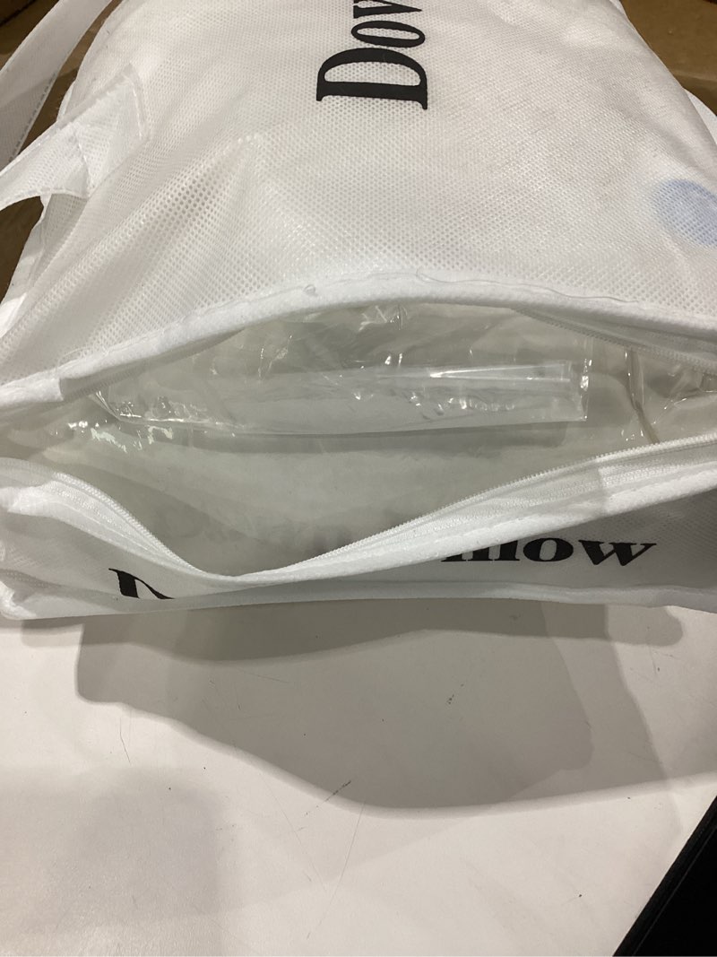 Condition photo showing New/Like New for canadian luxury goose down pillow queen size - 1050 fill power, 100% cotton with teflon shell- ultra comfort sleep pillows - bed pillows for back, stomach, side sleeper(white,king(pack of 1)) white king(pack of 1)
