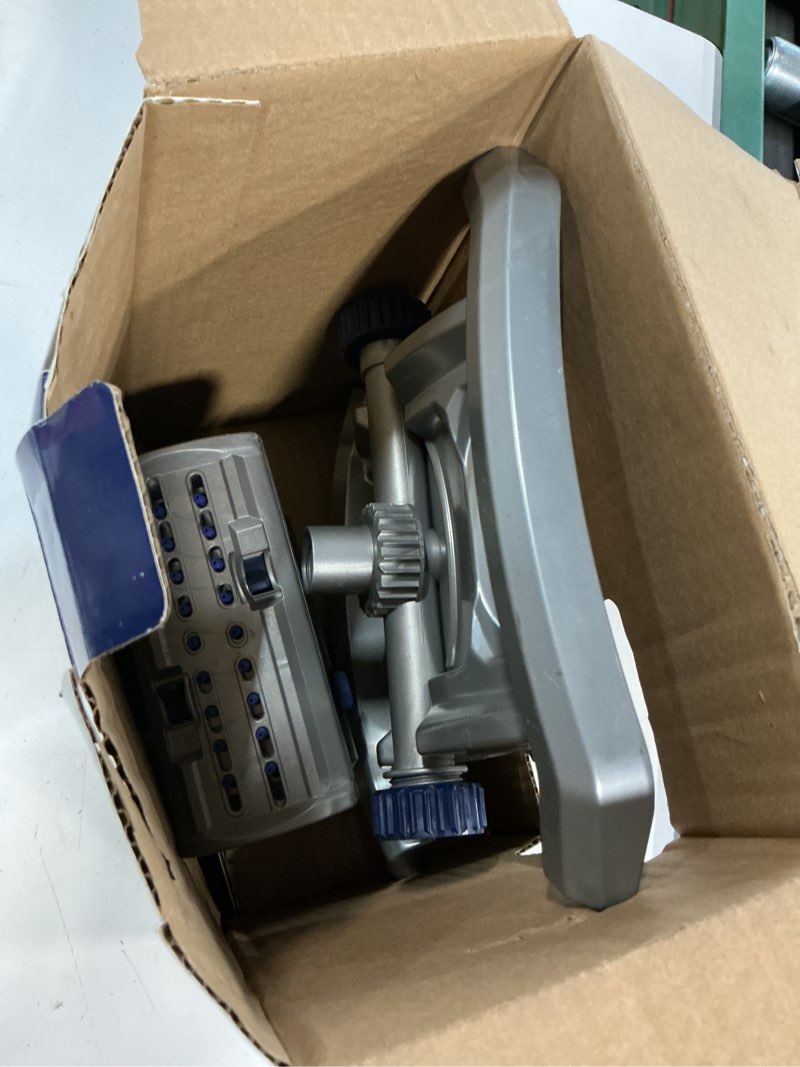 Condition photo showing As Is for orbit max 3900-sq ft oscillating sled lawn sprinkler