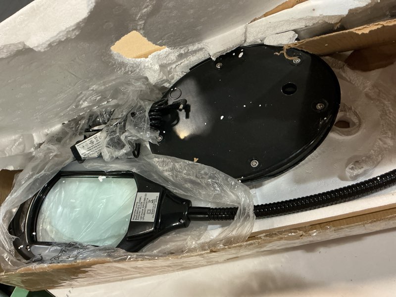 Condition photo showing As Is for Brightech LightView Pro Magnifying Floor Lamp - Hands Free Magnifier with Bright LED Light for Reading - Work light With Flexible Gooseneck - Standing Mag Lamp Black 3 Diopter (1.75x)