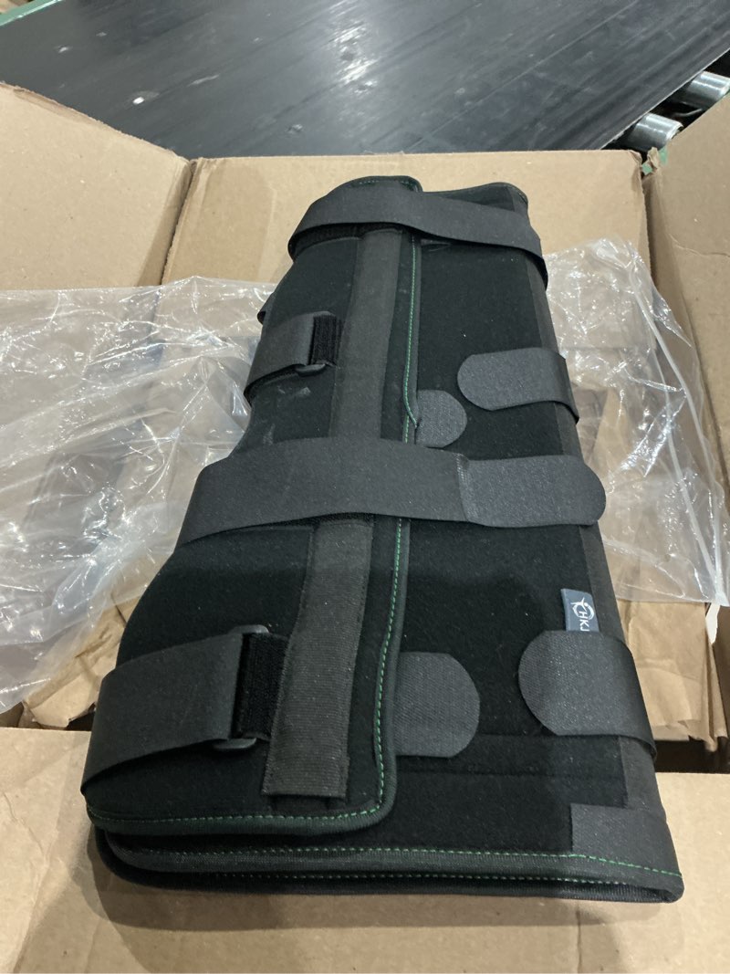 Condition photo showing Good Condition for toddobra 3-panel knee immobilizer full leg support brace, aluminum alloy straight knee splint - for knee pre-and postoperative & injury or surgery recovery (update size m)