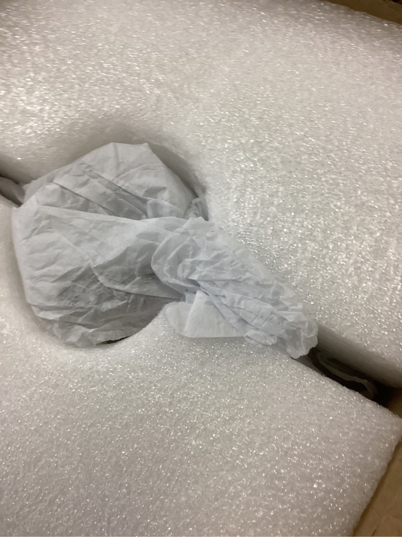 Condition photo showing As Is for Modern Glass Pendant Lighting for Kitchen Island, Farmhouse Gold Pendant Light Fixtures 1 Pack, Adjustable Hanging Ceiling Light Angled Clear Glass Shades 8 Inch Gold-Clear Glass