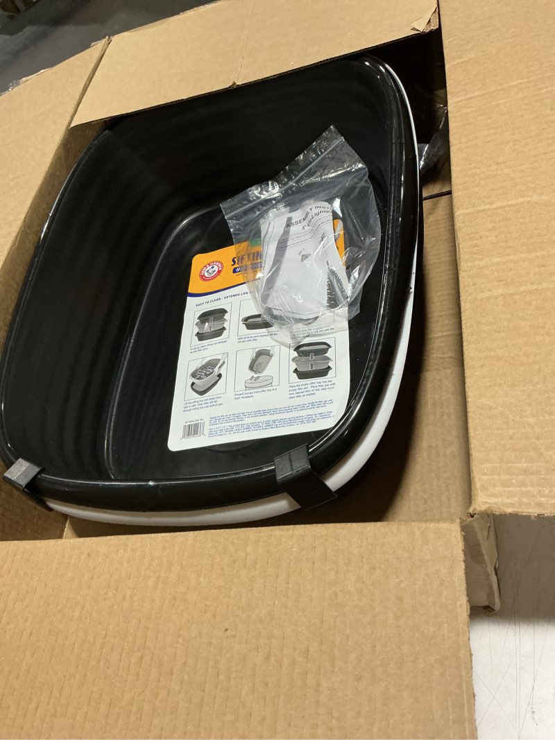 Condition photo showing Good Condition for Arm & Hammer Large Sifting Litter Box Scoop Free Cat Litter Tray with Microban, Made in USA
