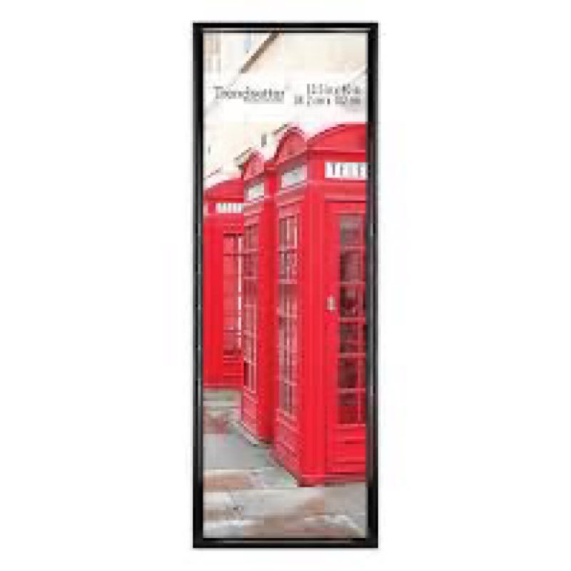 MCS Trendsetter 13.5x40 Poster Frame Black High-Gloss, Vertical & Horizontal Wall Hanging Large Picture Frame for Photos, Posters & Art Prints (1-Pack) 1-Pack 13.5x40