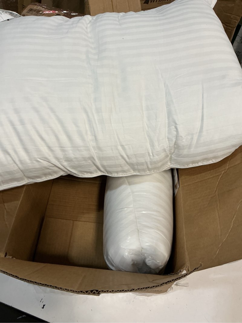 Condition photo showing Good Condition for beckham hotel collection bed pillows standard/queen size set of 2 - original soft down alternative pillow for sleeping - soft support for back, stomach or side sleepers queen / standard white