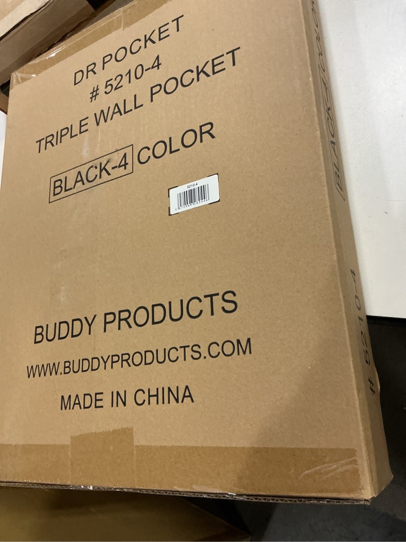 Condition photo showing New/Like New for Safco - Steel Wall Rack Letter/Legal Seven Pocket Black 91/2 X 2 X 21 3/4 "Product Category: Desk Accessories & Workspace Organizers/Wall & Panel Organizers"