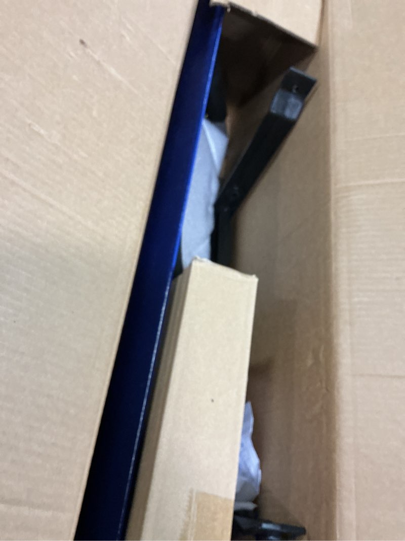 Condition photo showing Good Condition for 37" Wide Double Pole Snow Shovel for Driveway with Wheels Set Heavy Duty Aluminum Blade Remover, Adjustable Handle Includes Brush and Gloves, Barn Snow Pusher Hand Plow, Sidewalks and Doorways (Blue)