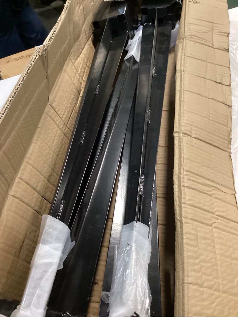Condition photo showing Good Condition for arifaro fence post anchor 36 inch ground spike heavy duty metal black powder coated fence stakes post,4x4 inch(3.5 x3.5 inch inner) pack of 4 36 inch black