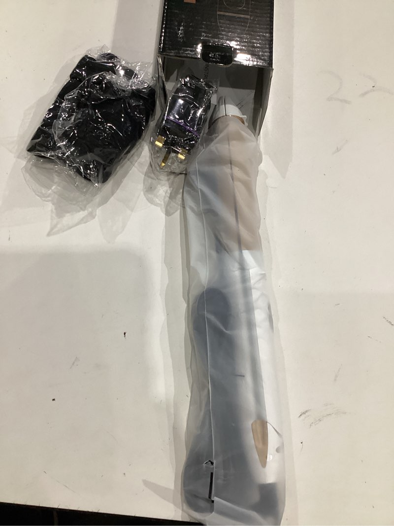 Condition photo showing Good Condition for dual voltage curling iron travel 2 in 1 curl and straightener (110v-240v) 1.25 inch normal size hair curle ceramic with eu/uk plug adapter curling wand adjustable temperature anti-tangle (platinum)