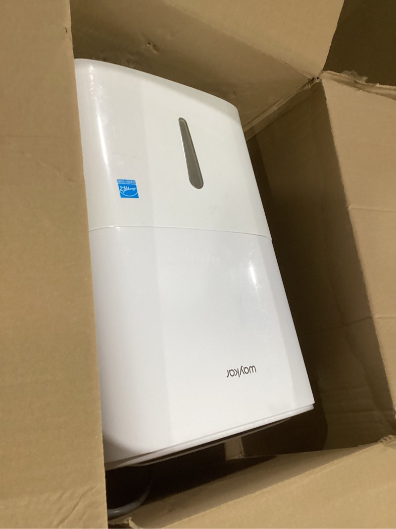 Condition photo showing As Is for Waykar Max 80 Pint/D(Standard 62Pint/D) Energy Star Home Dehumidifier for Spaces up to 5,000 Sq. Ft in Basement Home and Large Rooms with Drain Hose, Handle, Auto Defrost and Self-Drying 80 Pints 5000 Sq. Ft