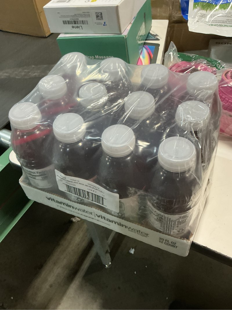 Condition photo showing New/Like New for ((02/23/26))vitaminwater XXX Açai Blueberry Pomegranate Nutrient Enhanced Flavored Water Beverage, 20 fl oz Bottles, 12 Pack XXX Açai Blueberry Pomegranate 20 fl oz (Pack of 12)