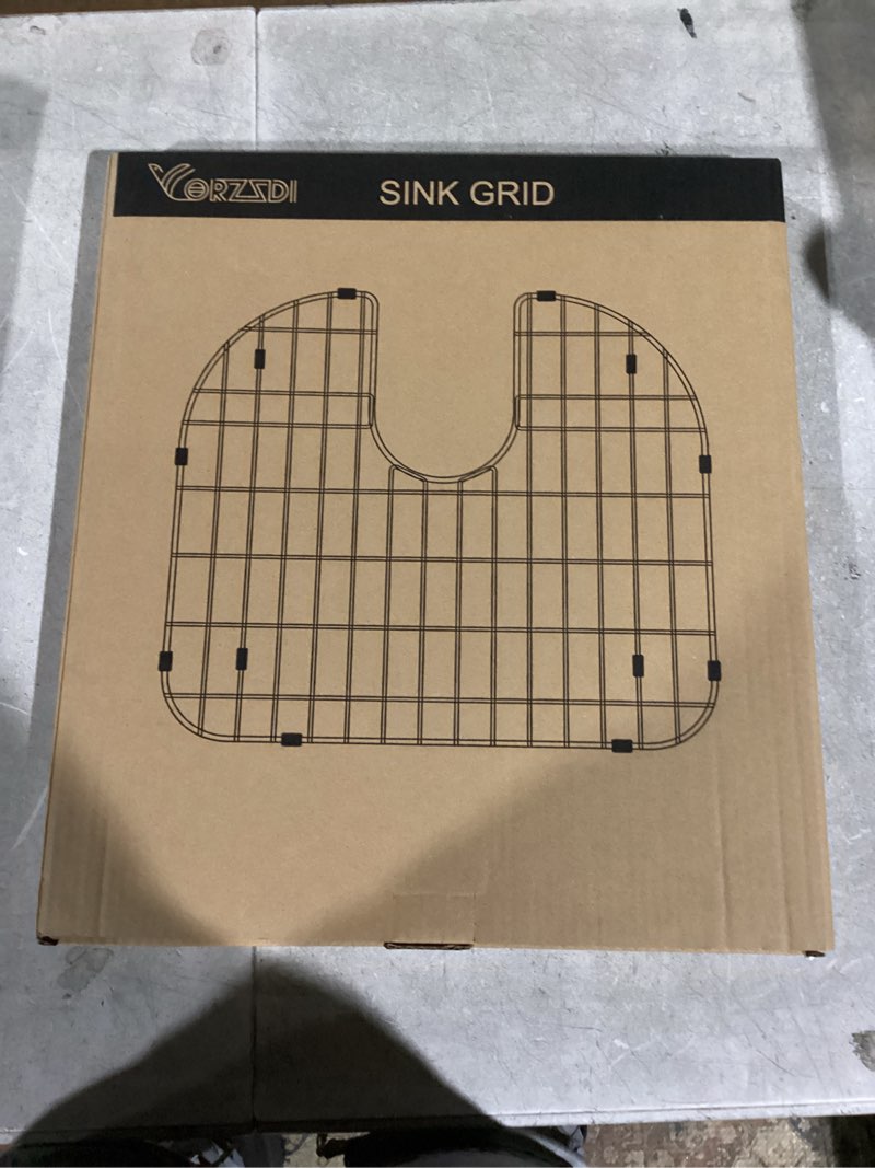 Condition photo showing Good Condition for yorzsdi kitchen sink grid 18-7/8" x 16-3/4" - heavy duty kitchen sink protector with built-in strainer & rear drain, non-slip rubber feet & scratch resistant bottom guard rear drain 18.87 x 16.75