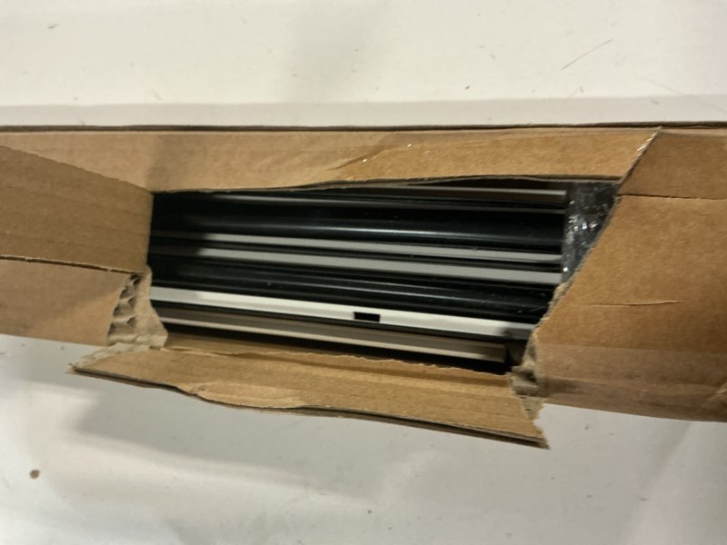 Condition photo showing As Is for 1-3/4 x 32 adjustable double bubble door sweep bottom of door, under doors seal for exterior doors, energy efficient draft stopper, slide to install, blocks dust/insects/noise(white) 32 inch white 1