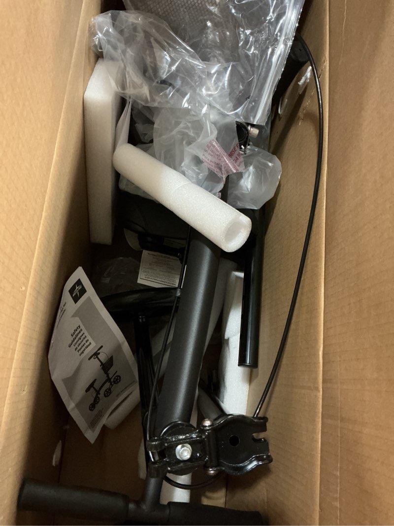 Condition photo showing Good Condition for Medline Manual Seated Mobility Scooter Knee Walker, 8” Wheels, 300 lbs. Capacity, Black- for Leg & Foot Injuries, Crutch Alternative, 1 Ct.