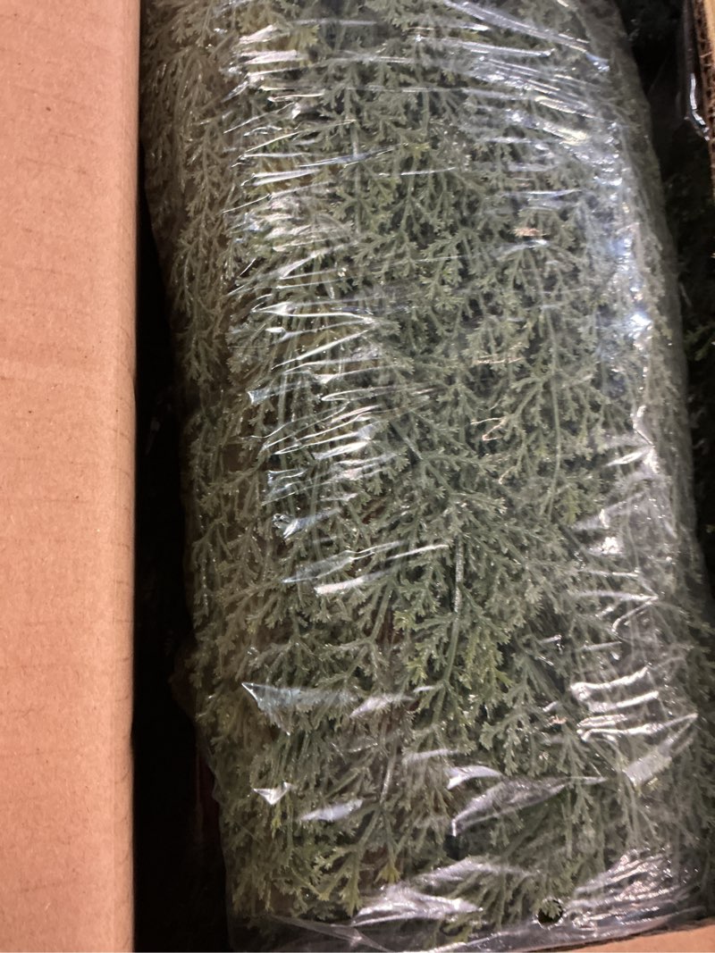 Condition photo showing Good Condition for artificial topiary cedar trees 3ft, 2 pk - outdoor indoor faux pine shrubs plants, realistic fake plants front porch decor, artificial bushes cypress for home front door offices