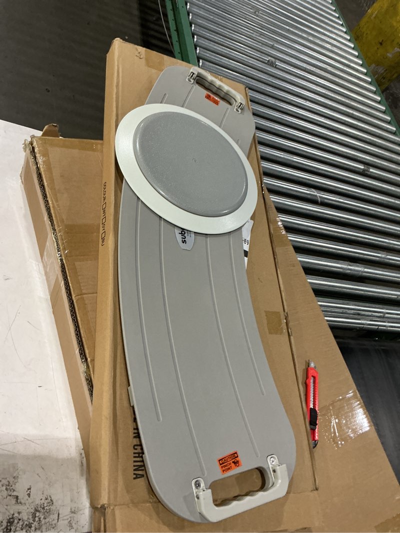 Condition photo showing Good Condition for transfer board with turntable & dual assisted handles, gray – heavy duty sliding transfer board for wheelchair to bed, chair transfers, non-slip mobility aid for elderly & caregivers, fsa hsa eligible