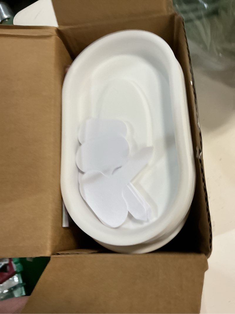 Condition photo showing Good Condition for Windowsill Garden Pots, White Plastic Flower Pots with Drainage Tray for Herb, Succulents, African Violet (Pack of 6)