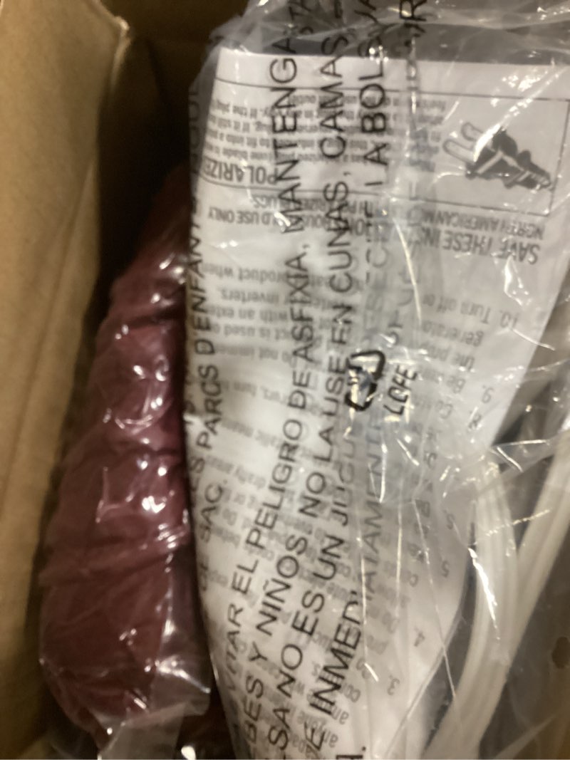 Condition photo showing New/Like New for Sunbeam Electric Throw Royal Luxe Microplush Heated Blanket, 4 Heat Settings, 4-Hour Auto Shut-Off, Fast Heating, Warm and Cozy, Cabernet Red Color, 50" x 60" Cabernet Throw
