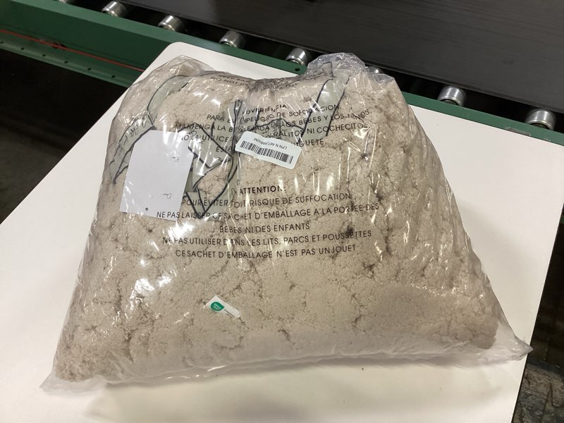 Condition photo showing As Is for WRENSONGE Chunky Knit Blanket Throw Beige Large Soft Fluffy Cable Knit Crochet Throw 100% Hand Knitted Blanket for Couch Bed(50"x60") Beige 50*60 Inch