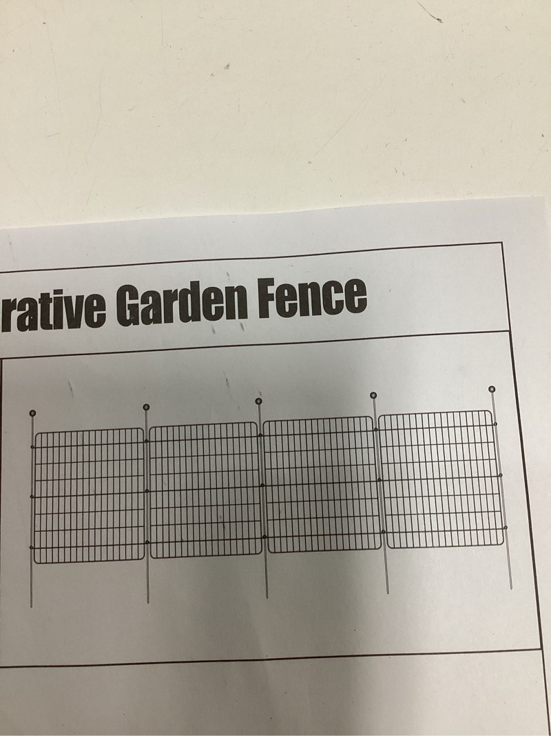 garden fence,10 pack garden 30x35 fencing animal barrier, metal no dig fence, dog fence outdoor for yard, dog playpen outdoor decorative garden fences for yard patio, black