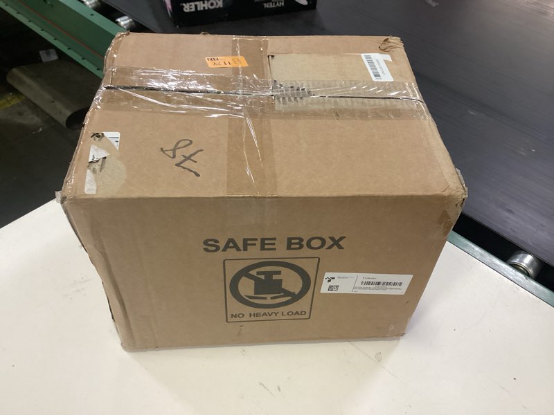 Condition photo showing New/Like New for home safe box, safes with fireproof waterproof bag, 9.84'' h anti-theft digital security lock box with smart alert system, removable shelf, mute function, document safes for jewelry 9.84''h x 7.87d x 7.87w
