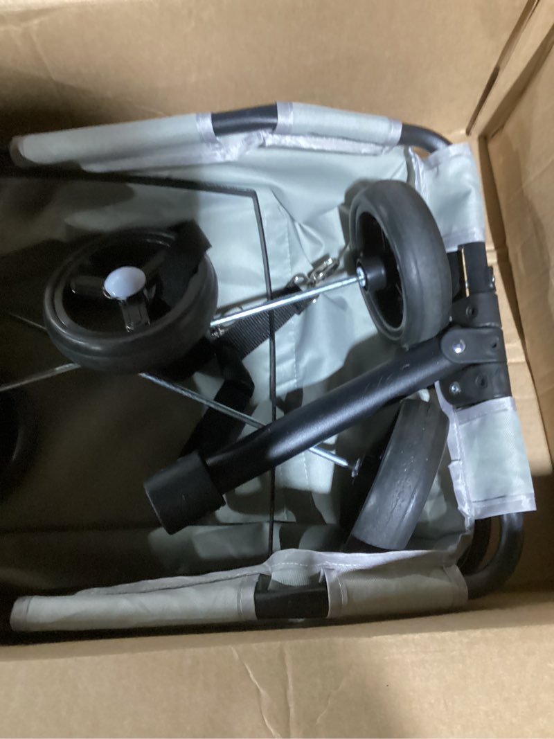 Condition photo showing As Is for (similar to) dog stroller 4 wheels folding dog cart pet stroller for travelling shopping walking playing for small dogs cats (black)