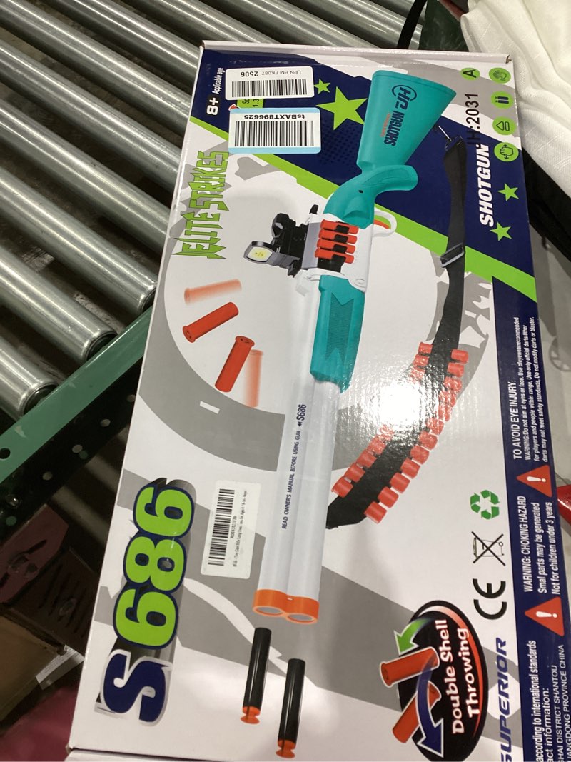 Condition photo showing Good Condition for Toy Gun Rifle Long Double Barrel Shotgun Toys(37-inch), Foam Blasters Toy Gun Shell Ejection Toy with Scope, Toy Guns for Ages 6 7 8-14+ Boys Brown