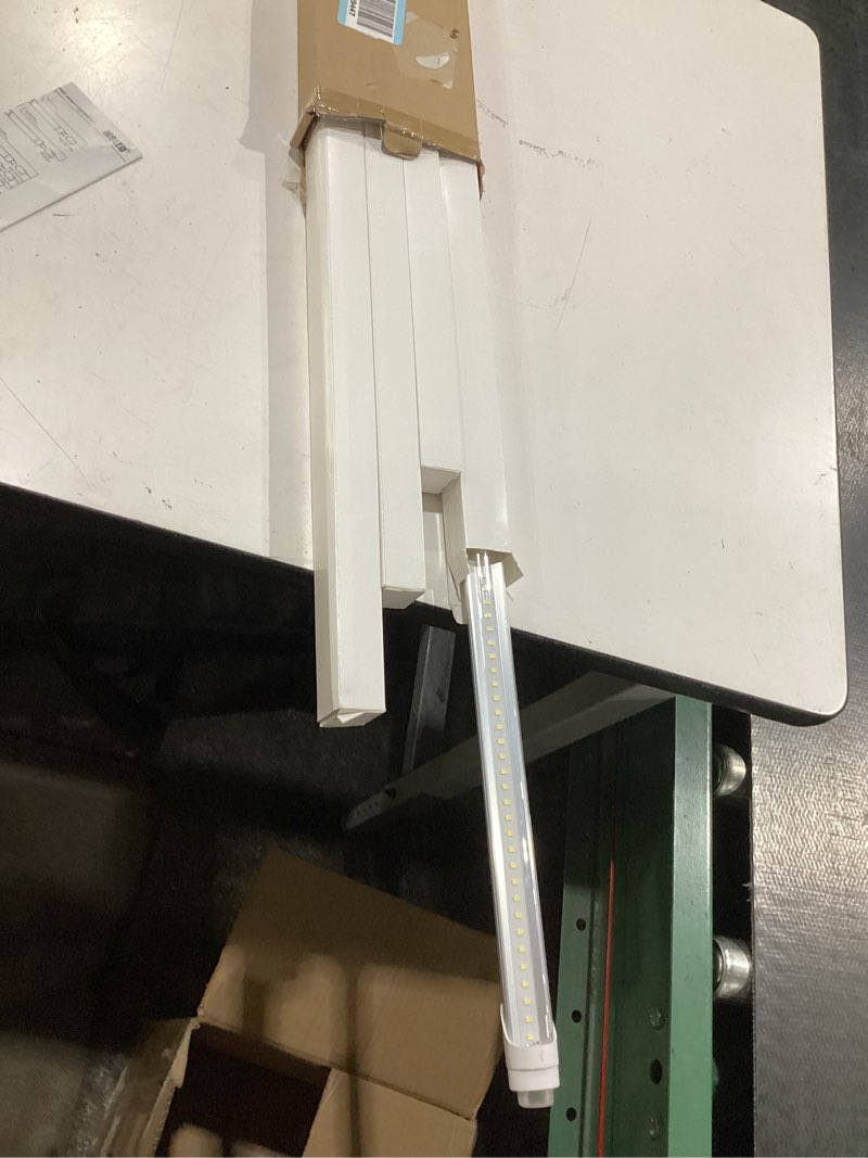 Condition photo showing New/Like New for jesled 24 inch led tube light, 2ft t8 hybrid type a+b, 10w 1120lm 5000k daylight, plug & play or ballast bypass, f17t8 fluorescent replacement, clear cover, 4 pack, etl listed 2ft-4pack