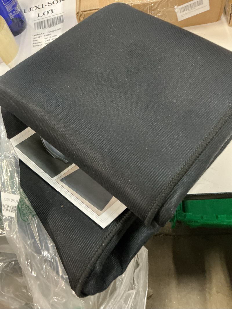 Condition photo showing Good Condition for drum mat, 4ft x 5.3ft drum carpet drum rug drum pad tightly woven fabric with non-slip grip bottom, black a-black 3'11" x 5'3" (square)