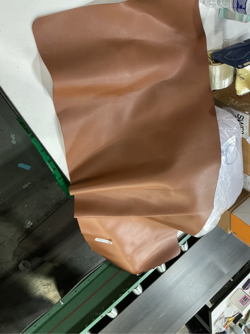 Condition photo showing As Is for aothia leather desk pad protector, mouse pad, office desk mat, non-slip pu leather desk blotter, laptop desk pad, waterproof desk writing pad for office and home (48"x17",brown) 48" x 17" brown