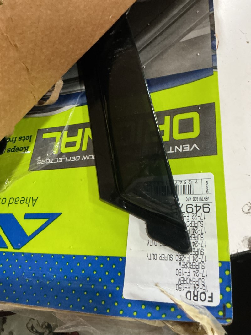Condition photo showing Good Condition for auto ventshade [avs] outside mount rain guards for 2015 - 2026 ford f-150; 2017 - 2026 f-150 raptor, f-250, f-350 sd, supercrew only | window vent visors, 4 pcs. - smoke | 94975