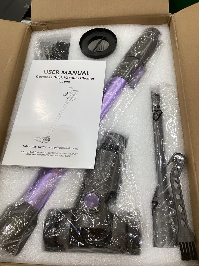 Condition photo showing Good Condition for vacuum cleaners for home,cordless vacuum cleaner,lightweight stick vacuum cordless rechargeable,self-standing design,led touch screen,vacuum for hardwood floors,carpet,pet hair(mulberry purple)