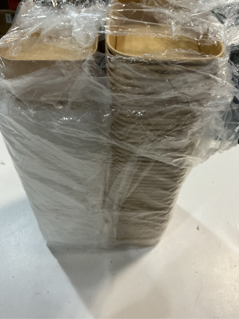 Condition photo showing Good Condition for 50 sets 17oz disposable kraft paper bowls with lids, rectangle paper food containers with lids, salad bowls for hot/cold food, soup, meal prep, ice cream, takeout, party supplies(500ml) (17oz kraft)50pcs cups+50pcs lids
