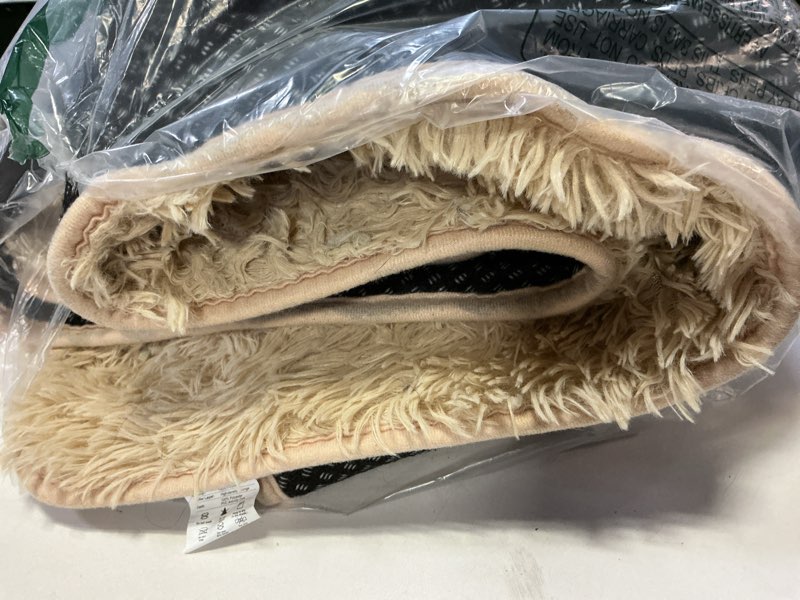 Condition photo showing As Is for Ophanie Beige Rugs for Living Room Bedroom, 5x8 Fluffy Fuzzy Furry Carpet, Plush Soft Shaggy Bedside Indoor Floor Area Rug for Kids Girls Boys Baby Teen Dorm Nursery Home Decor Aesthetic Beige 5' x 8' (Rectangular)