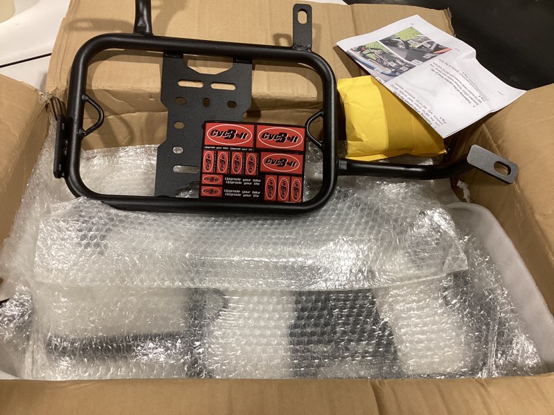 Condition photo showing Good Condition for side pannier racks fit for xl750 transalp 2023-2025 xl 750 transalp saddlebag support racks side carrier pannier motorcycle saddle bag rack