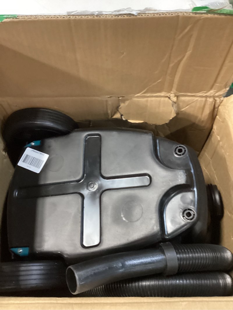 Condition photo showing As Is for kenmore kw3050 wet dry canister vac 4 gallon 5 peak hp 2-stage motor vacuum cleaner with washable hepa filter & dust bags for hard floor & carpet, black