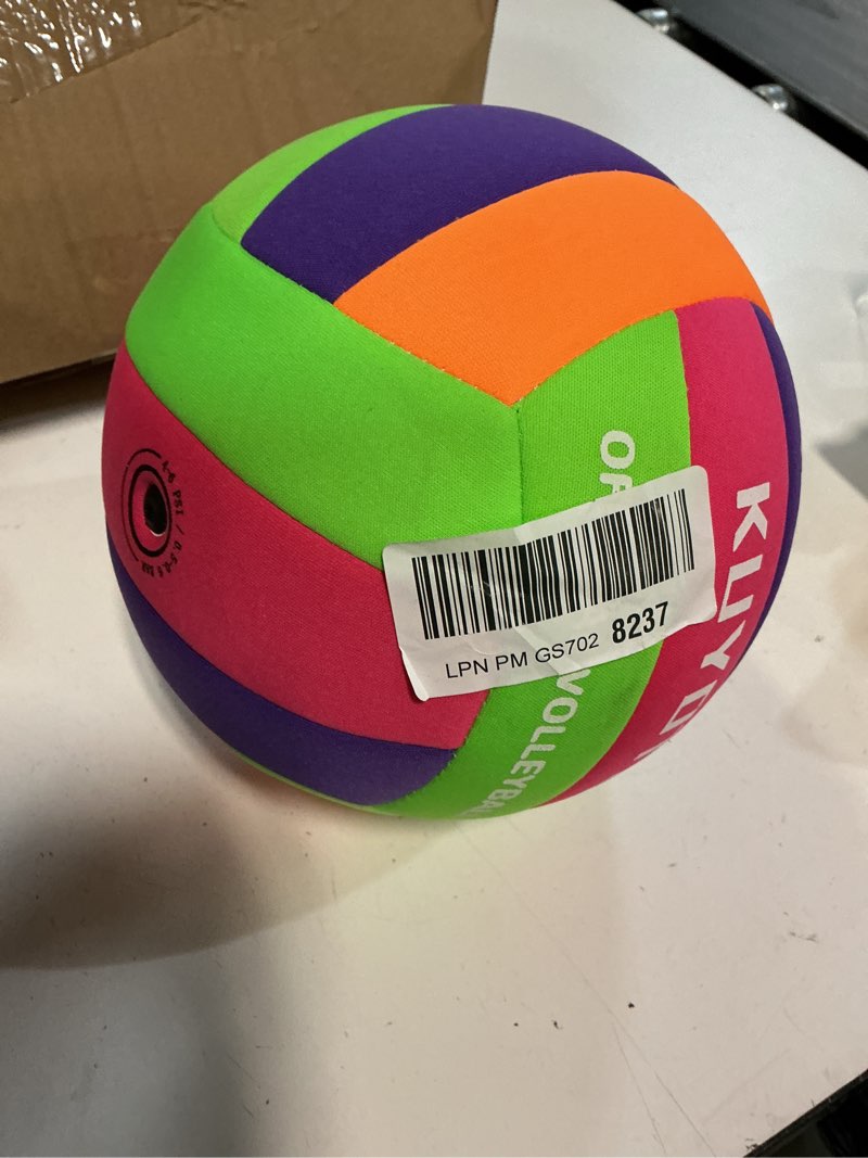 Condition photo showing Good Condition for kuyotq soft indoor volleyball lite for indoor practice volley super soft and lite safe sport gear fabric volleyball for kids youth women adult beginners, perfect for house training games volley ball colorful