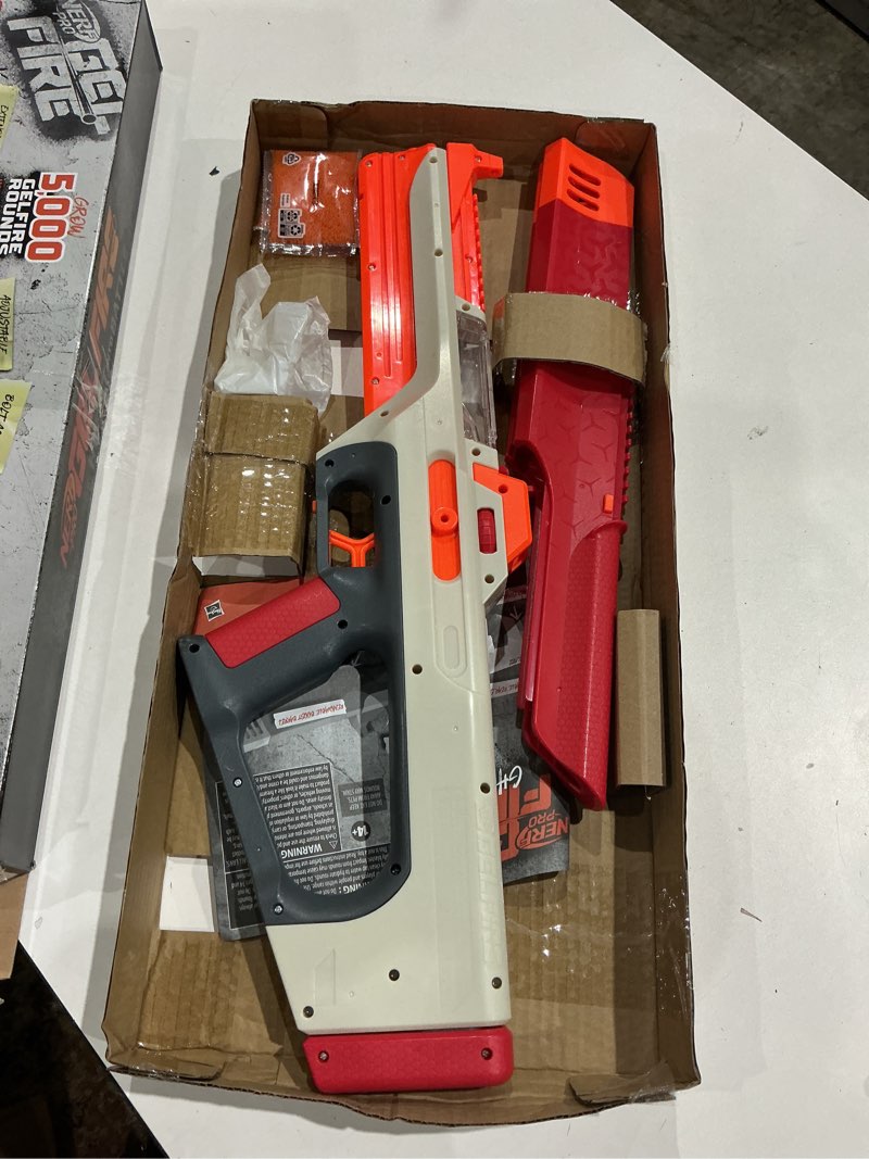 Condition photo showing Good Condition for nerf pro gelfire ghost bolt action blaster, removable boost barrel, 5000 gel rounds, 100 round integrated hopper, eyewear, ages 14 & up