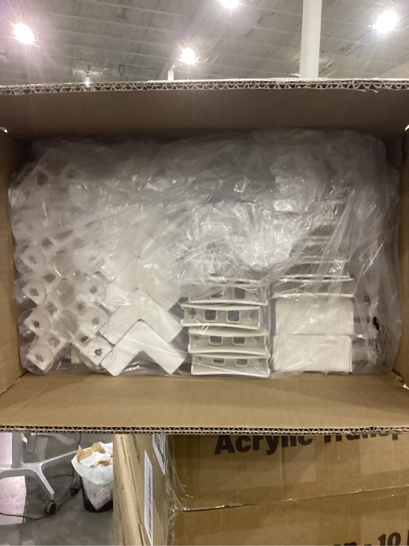 Condition photo showing New/Like New for 360° Clear Acrylic Dog Playpen for Small Dogs Indoor, 10 PCS Acrylic Plastic Puppy Playpen with Door, Panoramic Unobstructed Dog Fences Indoor Easy to Clean, 23.6"H Portable Medium Cage with Tool-Free