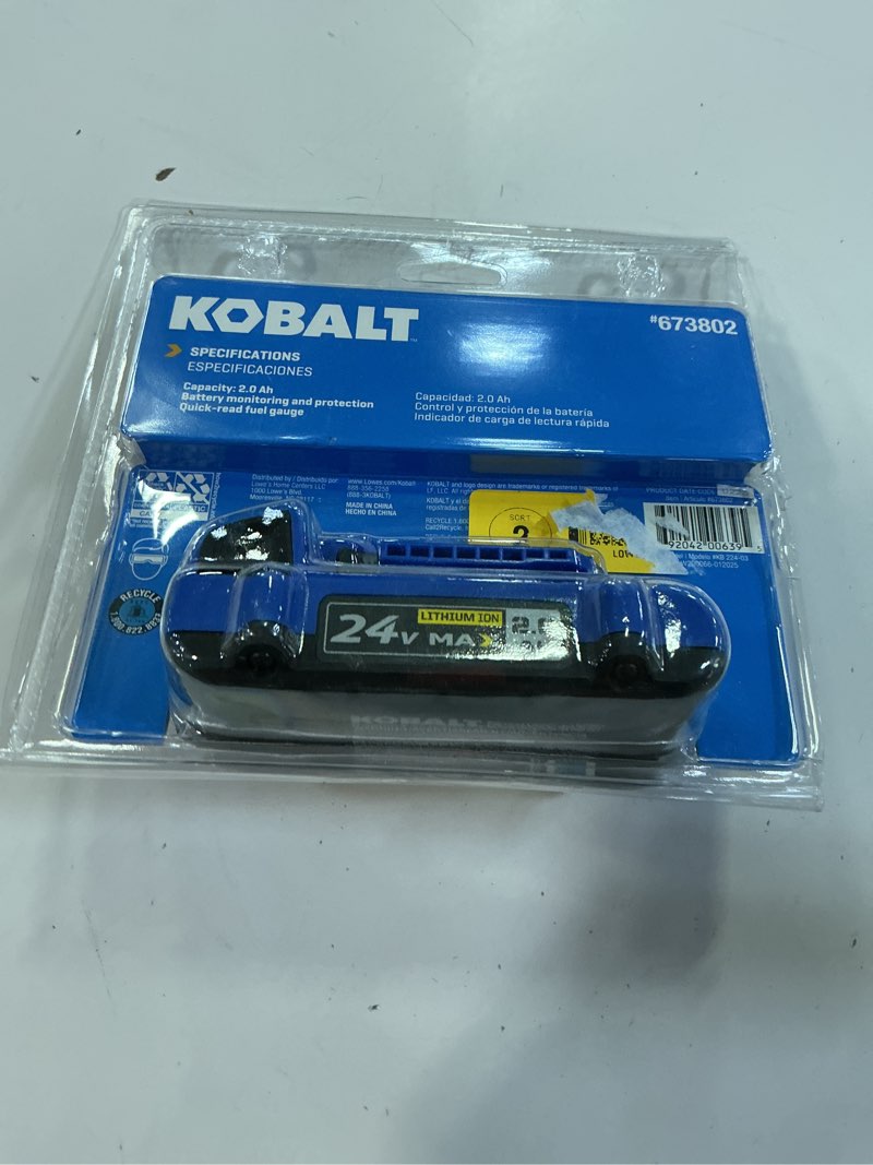 Condition photo showing New/Like New for kobalt 24-v lithium battery (2 ah)