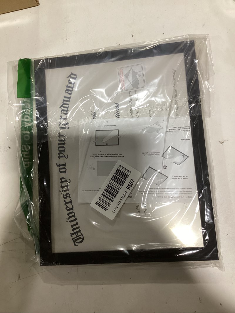 upsimples certificate frame with clear plexiglass, 8.5 by 11 picture diploma document degree frames 