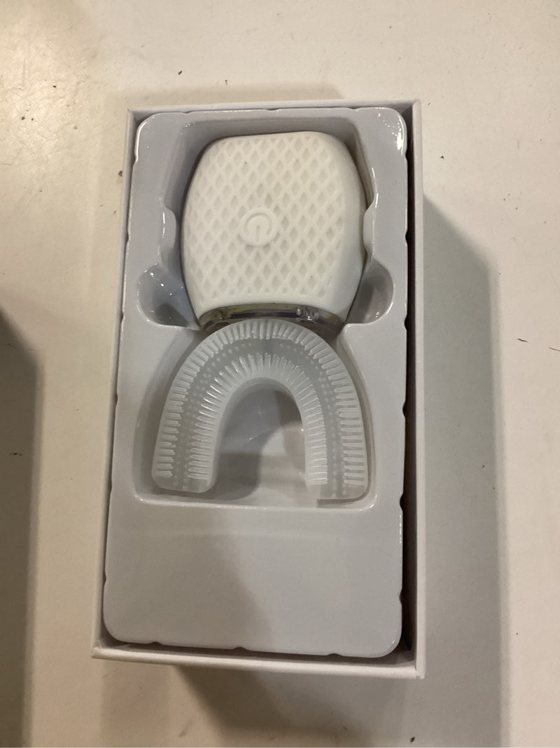 Condition photo showing Good Condition for Ralexidog U-Shaped Toothbrush for Adults, All-in-One Foam Mousse & Ultrasonic Clean, Hands-Free with 4 Brush Heads, Blue LED Light, Advanced Charging Base (White)